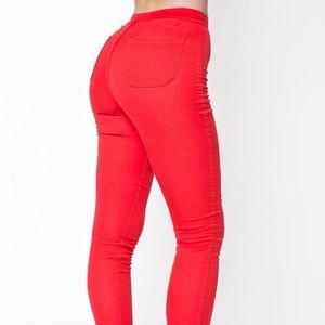American Apparel Red Easy Jean (S)